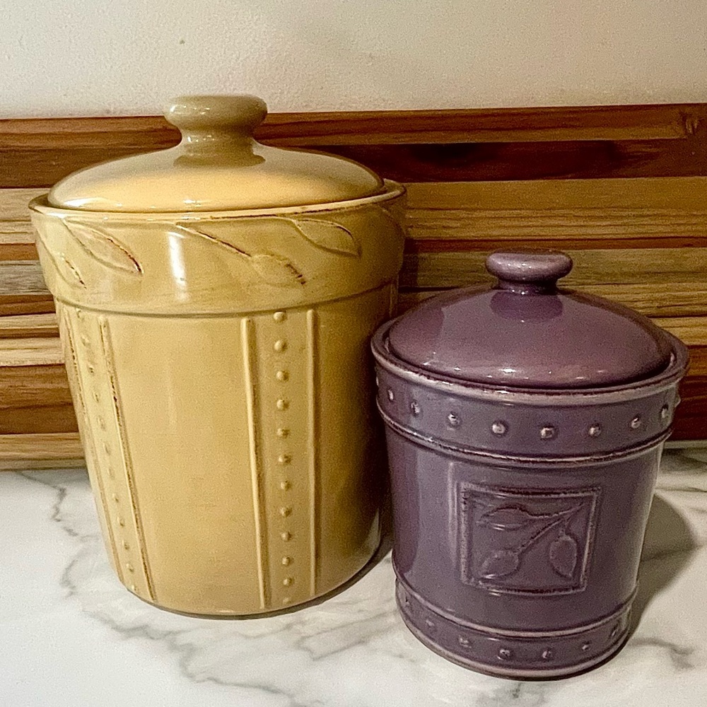Sorrento Signature Ceramic Food Storage Canister Set - Large and Small